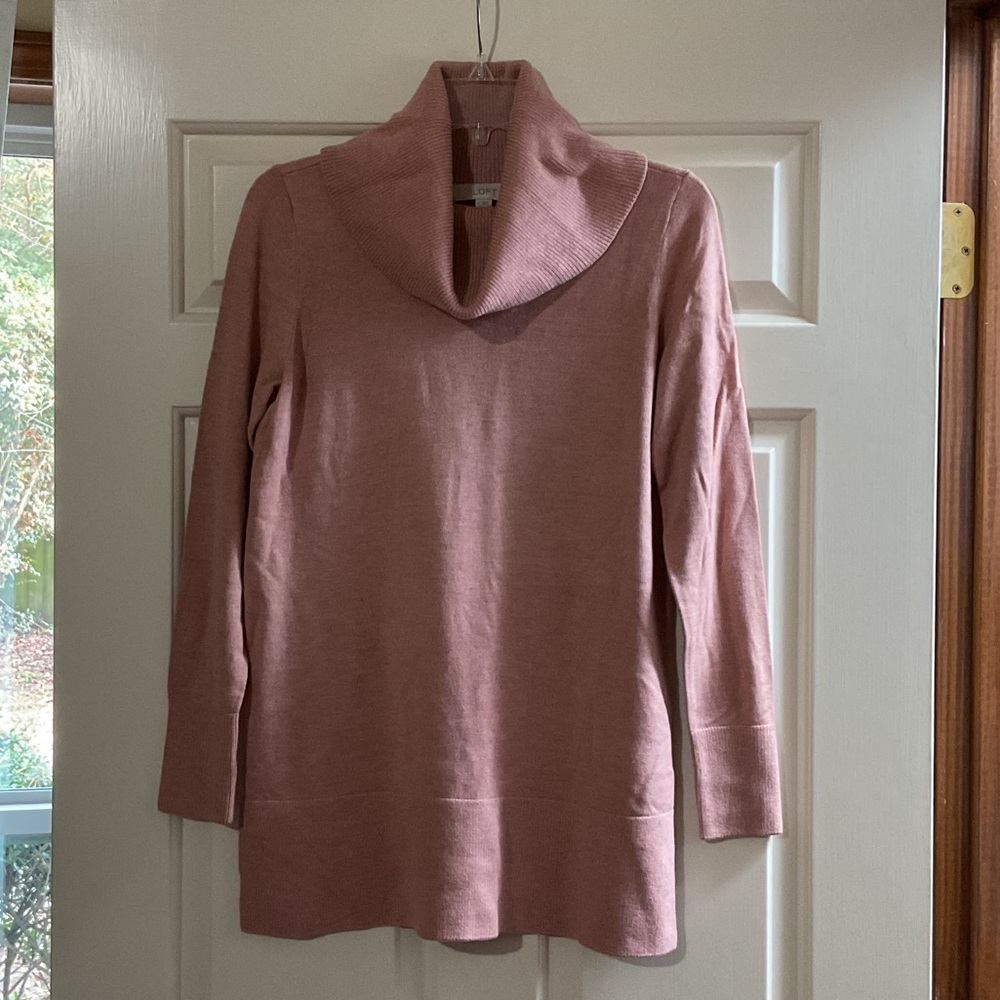 Pink Cowl Neck Sweater